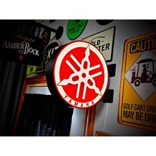 VINTAGE YAMAHA 9 Inch Light Box LED Sign 3D Printed Wall Decor Man Cave Garage