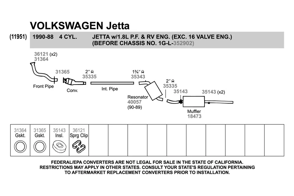 For Volkswagen Jetta 82-92 Exhaust Pipe Flange Gasket High Temperature Graphite Foto 2 de 4