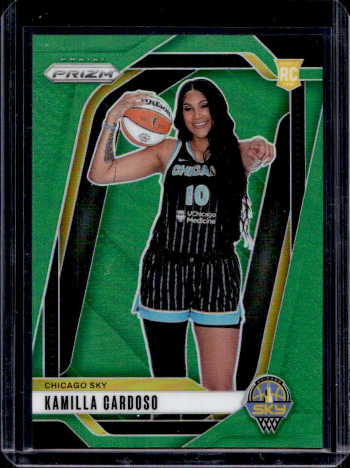 2024 Panini WNBA Prizm Kamilla Cardoso RC Green Rookie #149 Sky