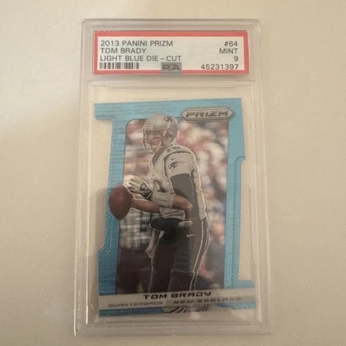 2013 Prizm Tom Brady 15/15 Light Blue Die Cut PSA 9 Patriots