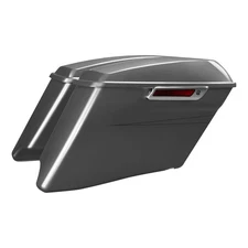 4" Stretched Saddlebags Fit For Harley Street Road Glide 14-24 Charcoal Pearl