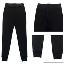 Stella McCartney Black Stretch Zip Cuff Panelled Ponte Pants IT 42 US 6-8