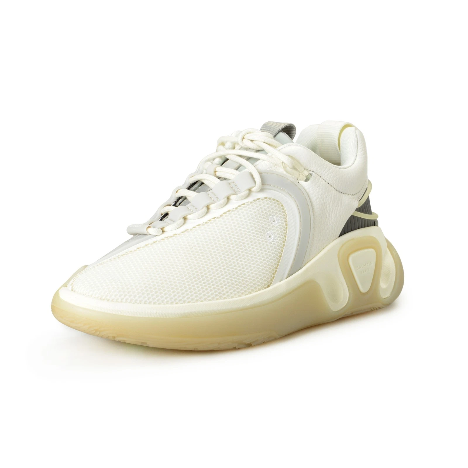Balmain — Balmain Men's "B-Runner" Canvas & Leather Athletic Sneakers Shoes US 11 EUR 44