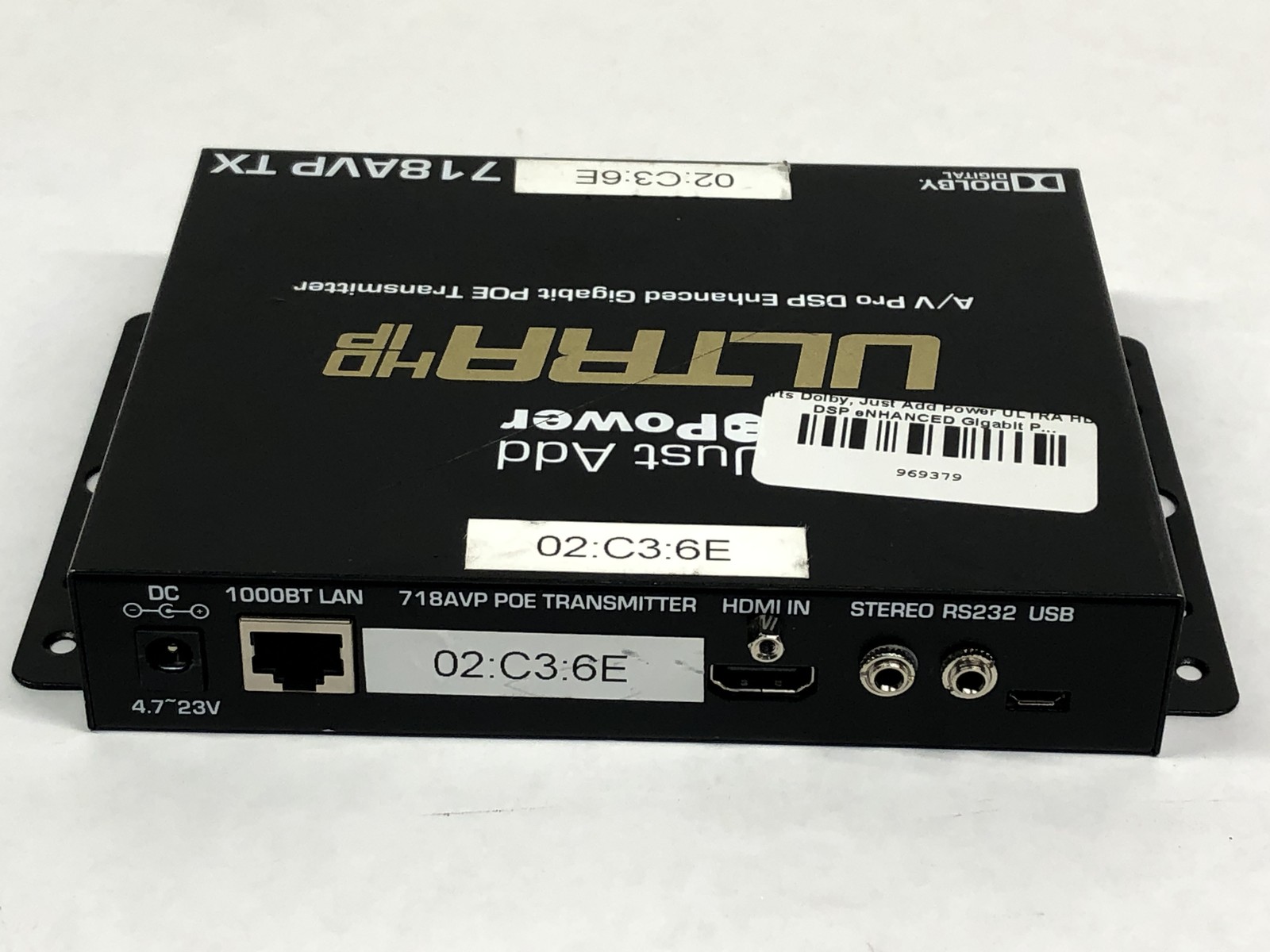 Dolby DSP eNHANCED Gigabit POE Transmitter 683615347229 Fast Shipping