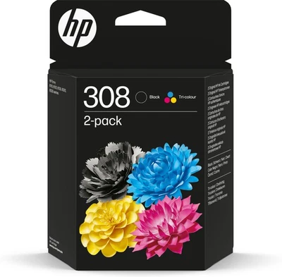 Original HP 308 SET Patrone Für DeskJet 2900 Envy 6110e 6120e 6130e 6532e 6165e - Bild 1 von 4