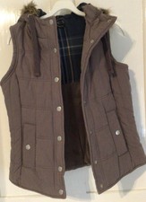 M&Co Womens Mink  Gilet  Size 10 Poppered Front
