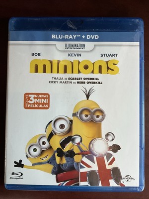 Minions (+3 Mini Movies)  (Blu Ray + DVD, Spanish/English Versions) NEW