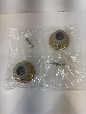 (2) Wall Mount Door Stop Ives SP409-1/2B3 Solid Brass,Bright Brass Finish, New