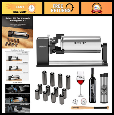 Laser Rotary Roller Kit for Engraving Cylindrical Objects - Compatible with Falc