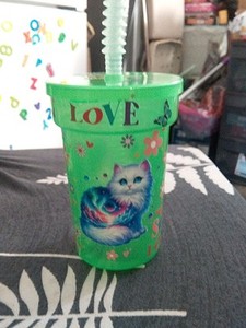 Crafted Kids Straw Cup With Bunny And Cats A Cute Gift For Anyone 