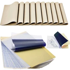 Tattoo Practice Skin with Transfer Paper, Urknall 30PCS Fake Skin and Tracing Pa