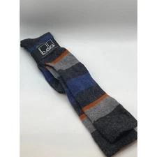 B.ELLA Women's Charcoal-Blue Knit Lucinda Striped Over-The-Knee Socks SZ OS