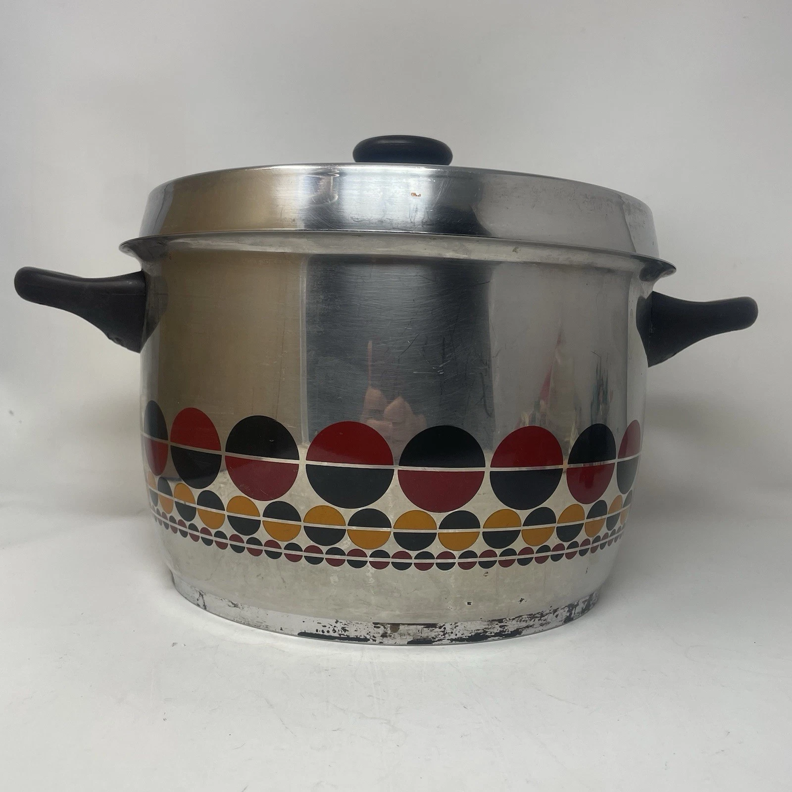 Vintage Fissler Solaryme Solar Dot Stock Pot W Germany Vented Lid
