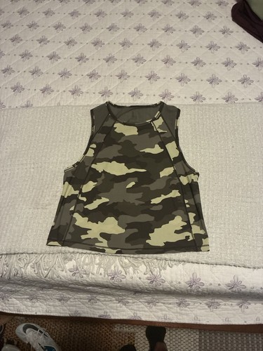 Lululemon Sculpt Tank Top Heritage 365 Camo Crispin Green Multi