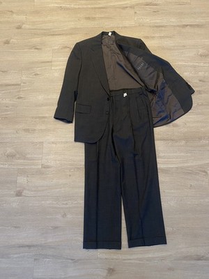 ST ANDREWS SULKA 40R Gray 34x29 2 Piece Suit Handsewn Italy