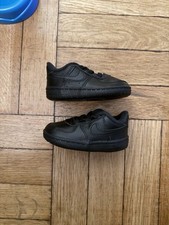 Nike Force 1 Crib CB Baby Air Force 1 Shoe Size 3C CK2201-001 Blk/Blk
