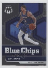 2020-21 Panini Mosaic Blue Chips Obi Toppin #10 0a3