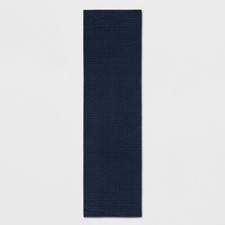 2'x7' Washable Solid Machine Tufted Runner Rug Blue - Threshold