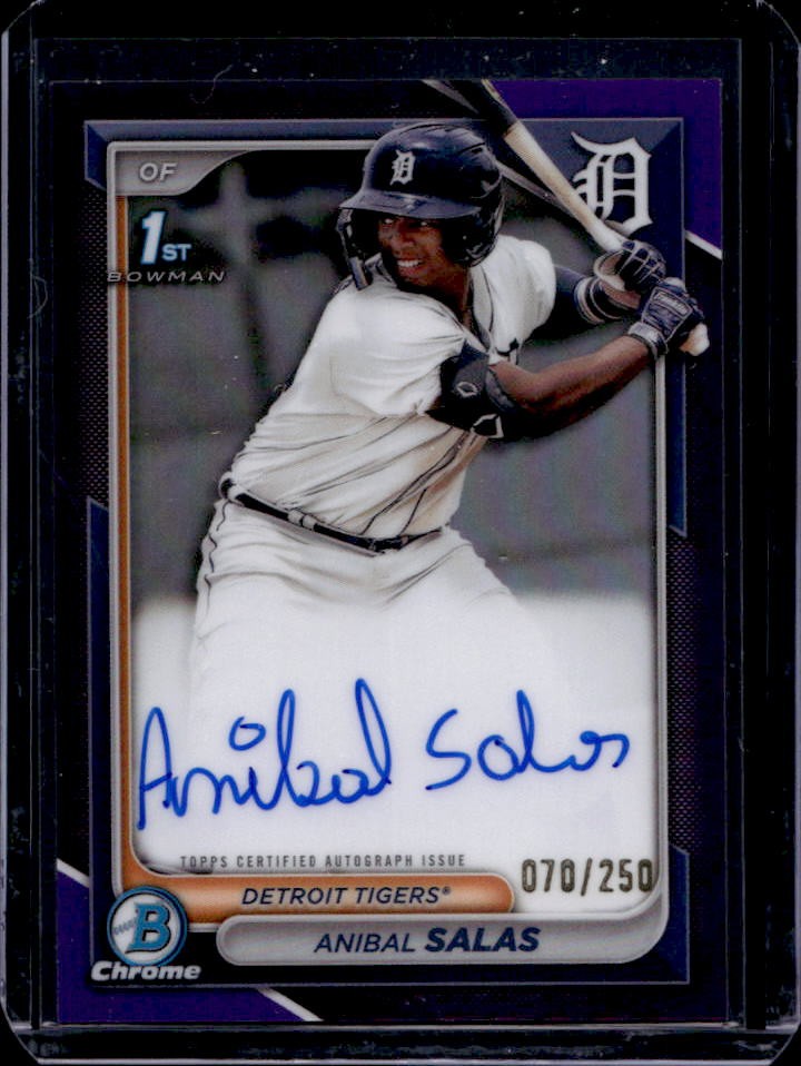 2024 Bowman Chrome Anibal Salas Auto Purple Refractor 1st #70/250