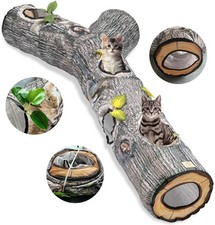 Cat Tunnel,3 Way Cat Toys,Tree Trunk Cat Tunnels for Indoor, Cat Maze for Kit...