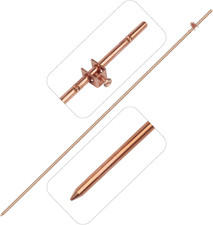 GOUNENGNAIL- 4 Foot Copper Grounding Rod, 3/8" Dia. Bonded Copper Ground Rod Equ