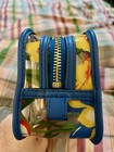 Tory Burch Clear Plastic Multicolor Flower Zipper Closure Cosmetic Pouch — photo 3