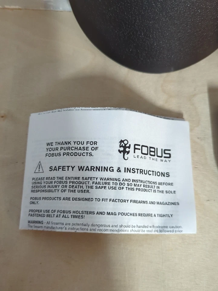 Fobus Paddle Holster E2 For Glock 17 19 22 23 31 32 34 35 Pistol Kahr Walther - Image 3 of 4