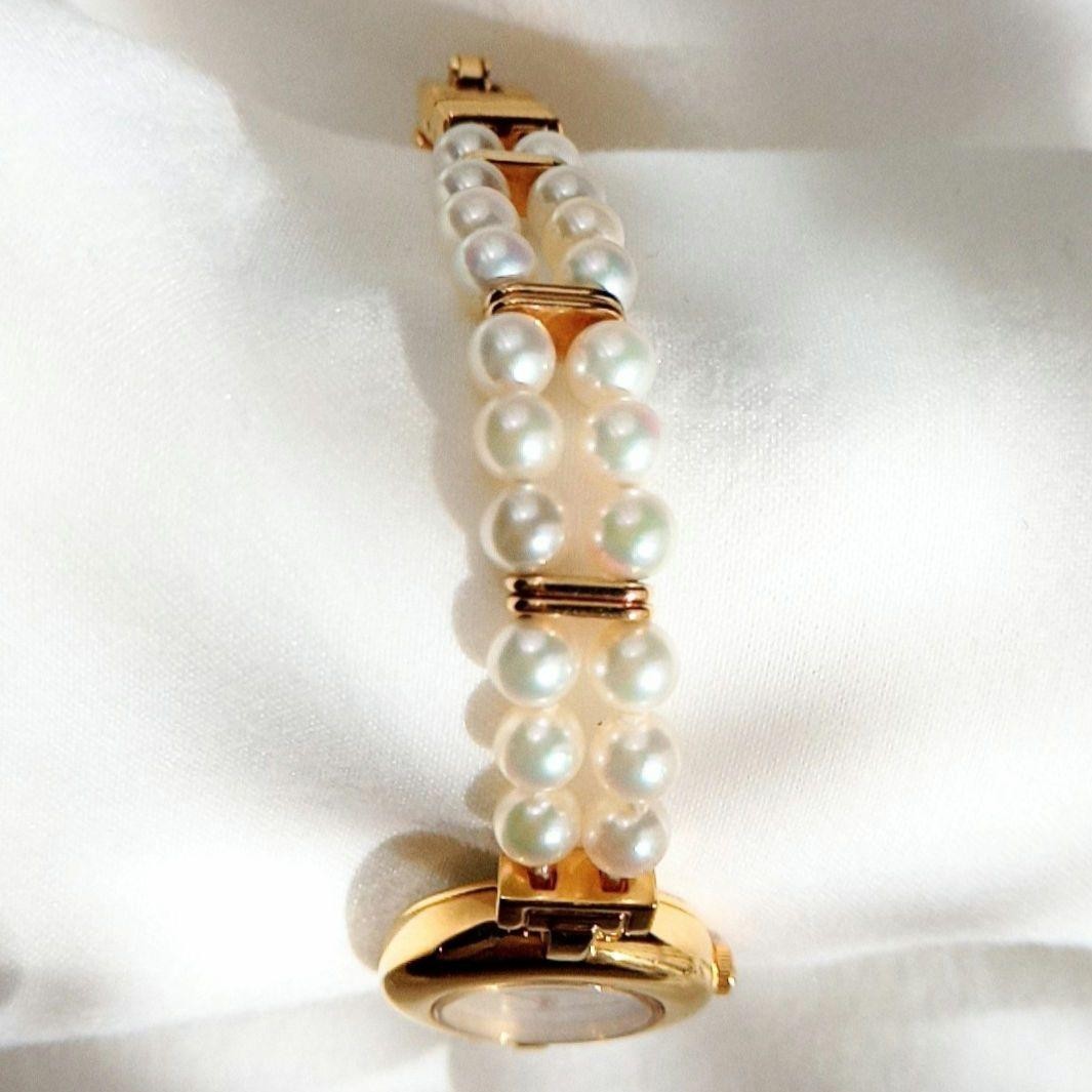 MIKIMOTO x JAL Limited Pearl Watch Akoya Pearl Shell Dial Gold Quartz SEIKO image 4