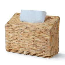 Water Hyacinth Hand Towel Box Cover Compatible with Disposable Paper Hand Tow...