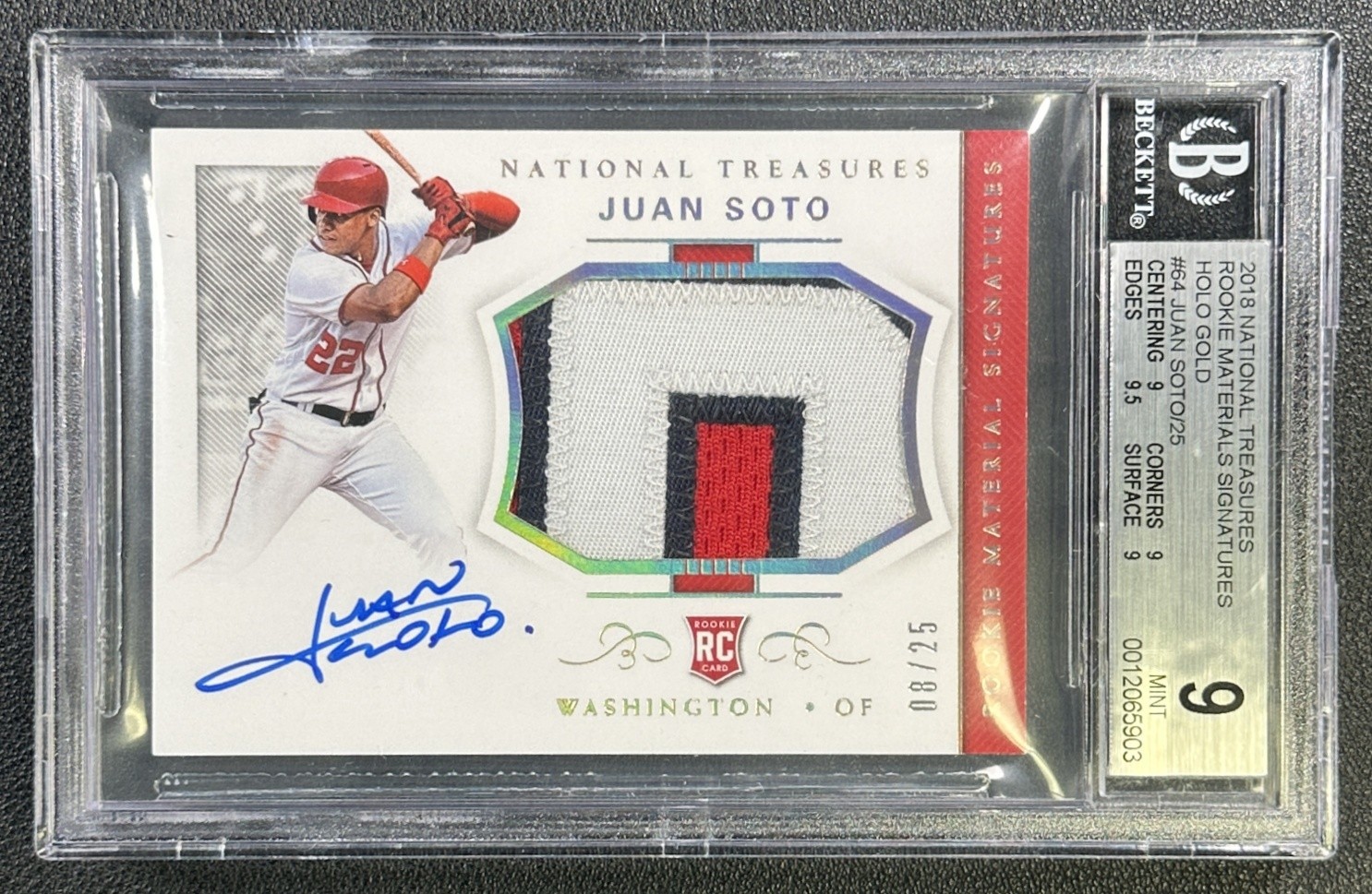 2016 Bowman Chrome Purple Refractor Juan Soto ROOKIE RC AUTO 250 JS PSA 10 Gem