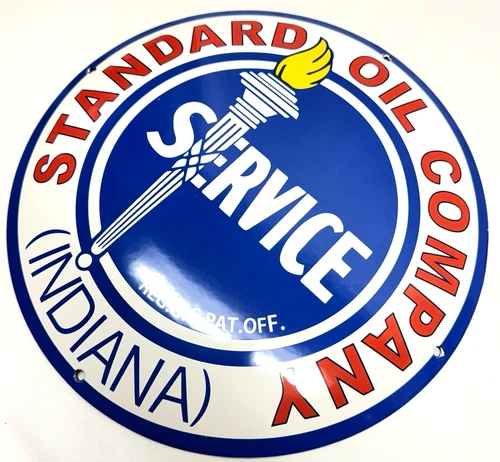 Standard Oil Company - Vintage Porcelain Sign - Pump Plate Advertisement