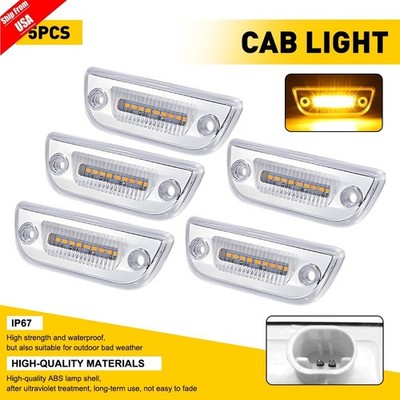 For Kenworth T680 T770 T880 Peterbilt 579 Roof LED Cab Marker Signal Light Amber