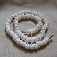 vtg Puka Shell Hawaiian Surf Beach Necklace 19.5" 86g