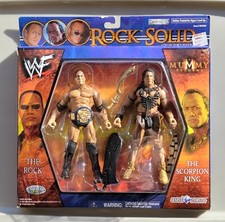 wwe wwf ljn classic superstars the rock & the scorpion king wrestling figures