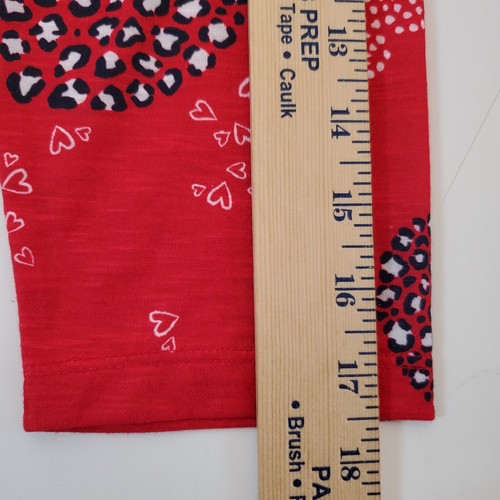 Allison Daley Womens SZ M Top 3/4 Sleeve Red Hearts Sequins Tunic Lightweight - Picture 14 of 17