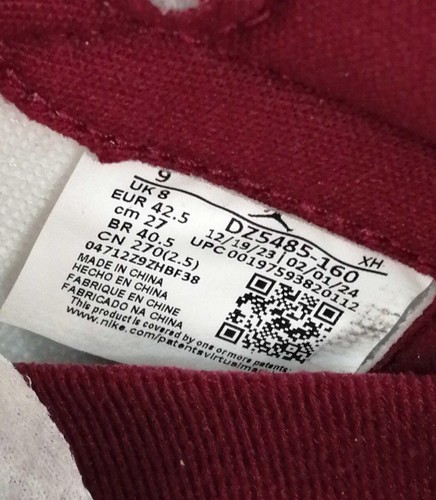 NIKE Air Jordan 1 Retro OG High Artisanal Red Size 9 NEW FROM JAPAN - Picture 7 of 7