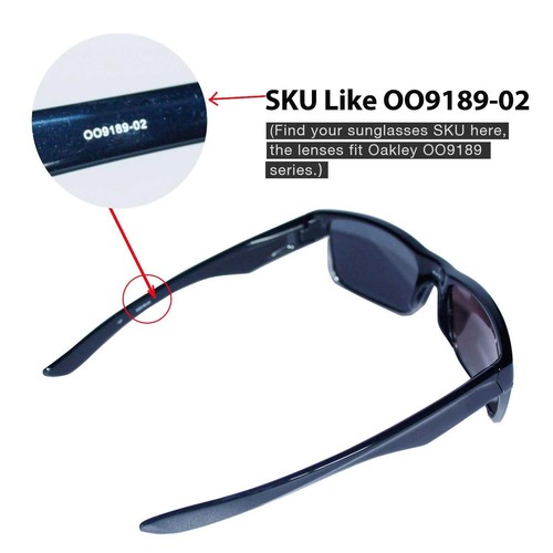 Walleva Mr.Shield Black Polarized Replacement Lenses for Oakley TwoFace (OO9189) - Picture 6 of 10