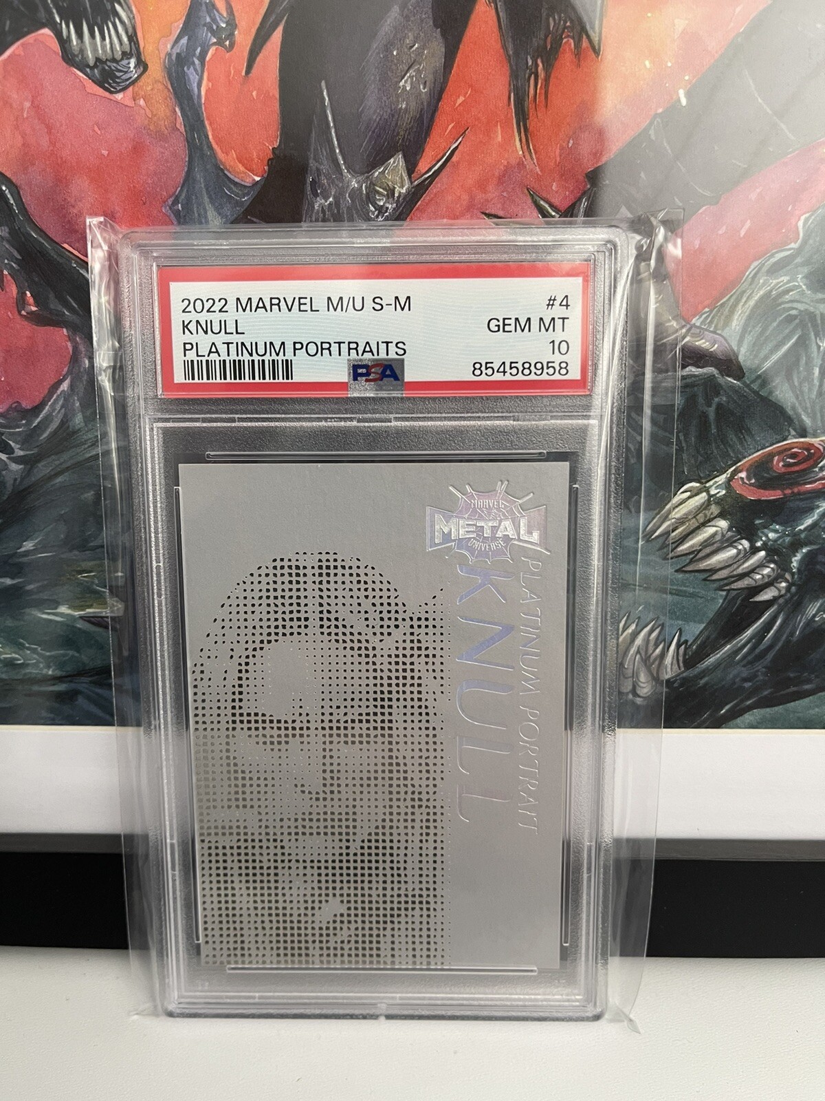 2021 Marvel Metal Universe Spider-Man Platinum Portraits #4 Knull PSA 10 Gem
