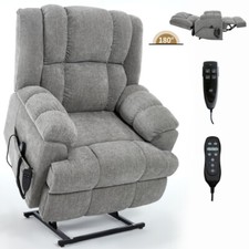 Dual Motor Power Lift Recliner Chair w/ Heat Massage, 350lbs Capacity, Remote
