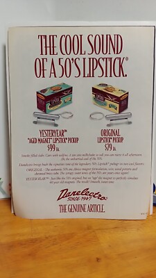 DANELECTRO LIPSTICK GUITAR PICKUPS 1999 GUITAR PRINT AD 11 X 8.5   b7