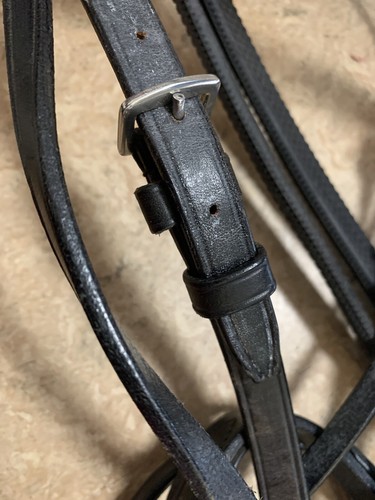 Treadstone English Black Leather Pony Flash Bridle With Reins - Picture 7 of 7