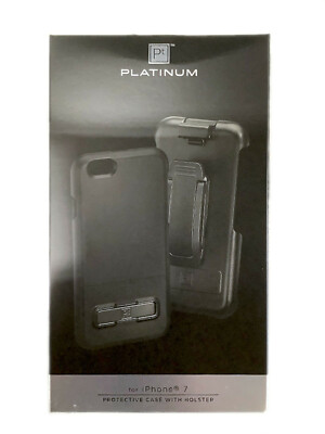 NEW Platinum BLACK Holster Protective Case for Apple iPhone