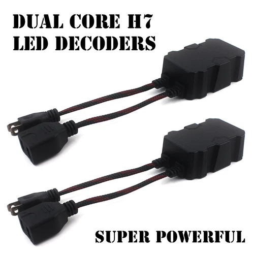 2x KIT AMPOULES LED PUISSANTES CANBUS DUAL CORE H7 ANNULATEURS D'ERREUR DÉCODEURS RÉSISTANCES