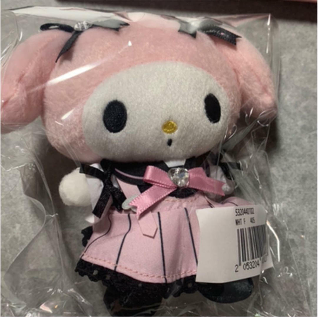 Dear My Love x My Melody Jirai-kei Pink Dress Black Ribbon Plush