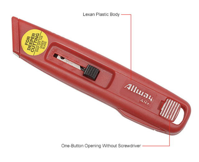 12 ct Allway Tools SelfRetracting Plastic Box Cutters Safety Knives 6