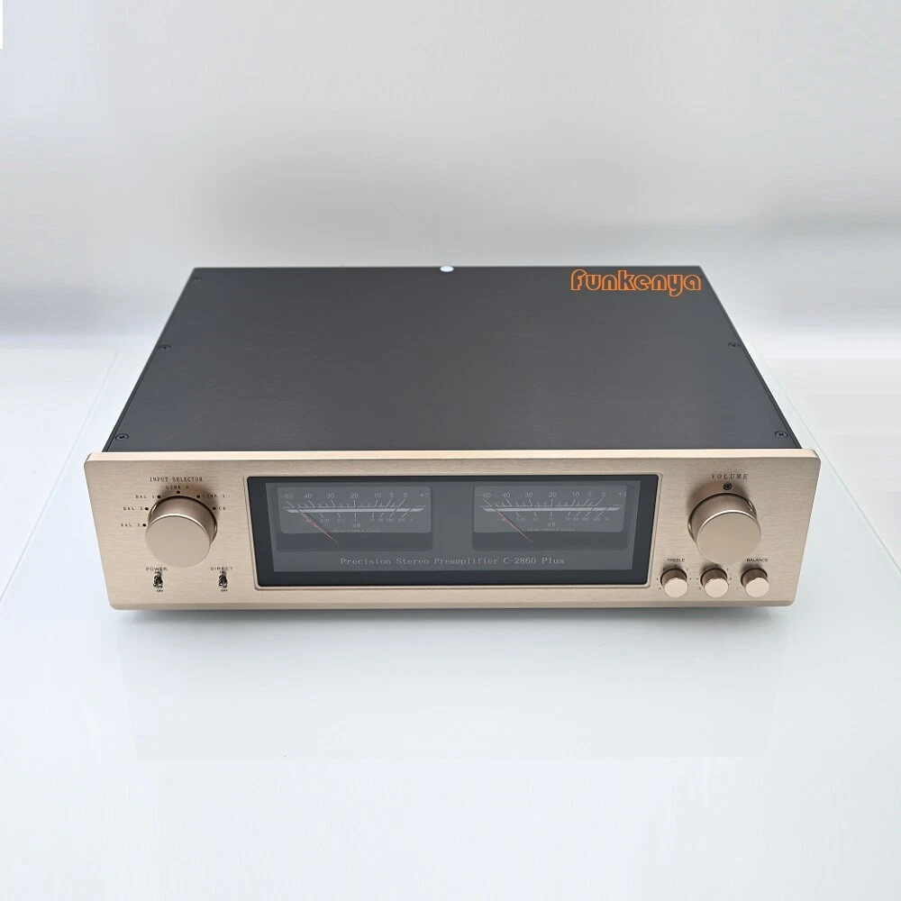 Reference C2860 Plus Hi-End HiFi VU Meter Preamplifier Home Audio