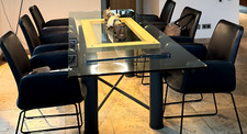 gebrauchter Esstisch aus Glas, Originalpreis: 3.750 Euro (jetzt 300 Euro)