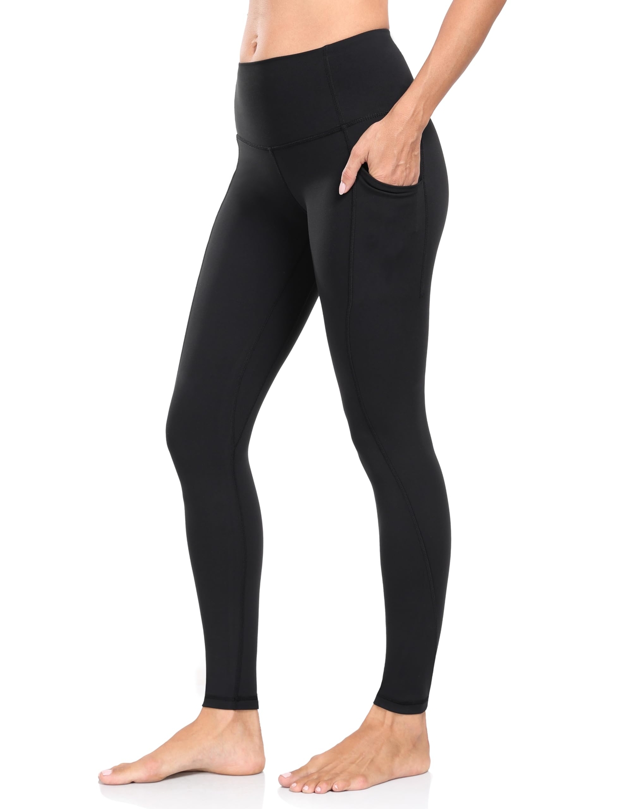 Leggings with Pockets for Women High Waist Tummy Control Yoga Pants Full Leng...-image