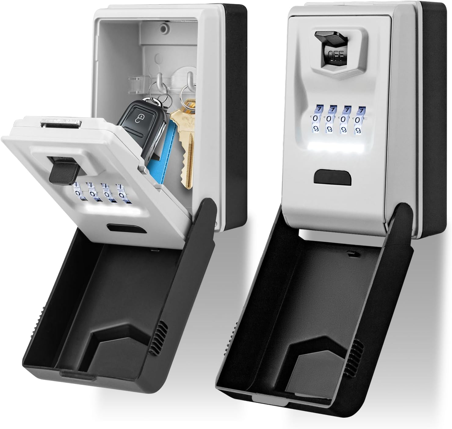 Key Lock Box outside Light up Dials Sturdy Waterproof Combination Key Holder