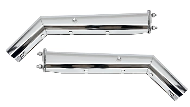 Chrome Angled Mud Flap Bracket for Semi Trucks 2.5 Bolt Spacing 30L Heavy Duty-image
